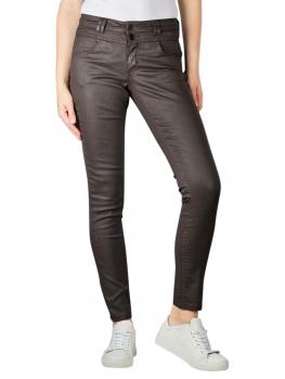 Image of Angels Skinny Button Jeans dark chocolate