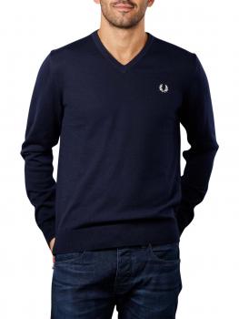 Image of Fred Perry Classic V-Neck Jumper Navy