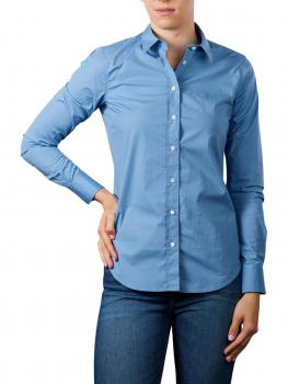 Image of Gant Solid Strech Broadcloth Shirt mid blue