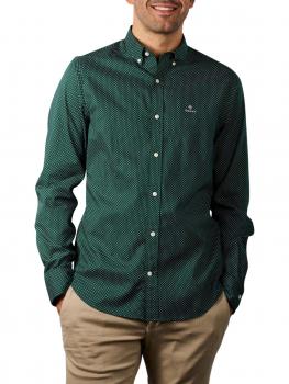 Image of Gant Slim Micro Dot Shirt tartan green