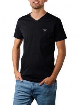 Image of Gant Original Slim T-Shirt V-Neck black