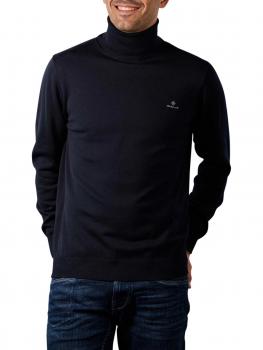 Image of Gant Classic Cotton Pullover Turtle Neck evening blue