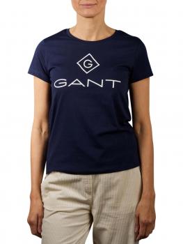 Image of Gant Lock Up T-Shirt evening blue