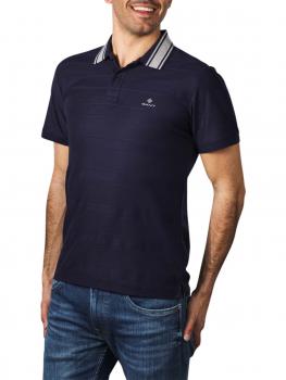 Image of Gant Texture Stripe SS Rugger classic blue