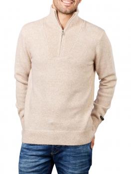 Image of Scotch & Soda Classic Knit Pullover Troyer Zip Neck offwhite