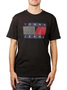 Image of Tommy Jeans Reflective Wave Flag T-Shirt black