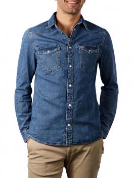 Image of Tommy Jeans Western Denim Shirt mid indigo