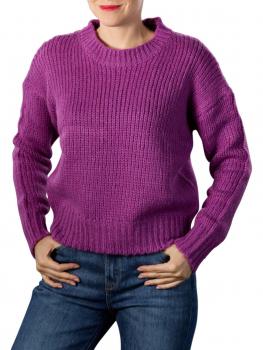 Image of Maison Scotch Soft Knitted Crewneck Pullover dark violet