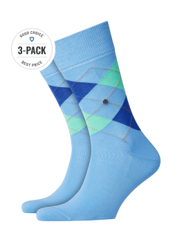 Image of Burlington 3-Pack Manchester Socks prussian blue