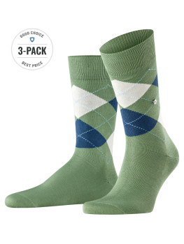 Image of Burlington 3-Pack Manchester Socks hunter green