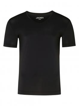 Image of Jockey 2-Pack Microfiber Air V-Shirt black