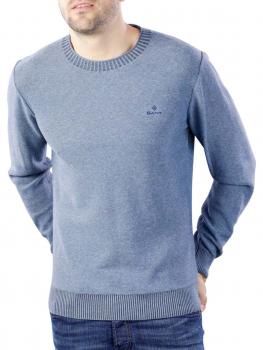 Image of Gant Sunfaded Structure Crew Pullover insignia blue