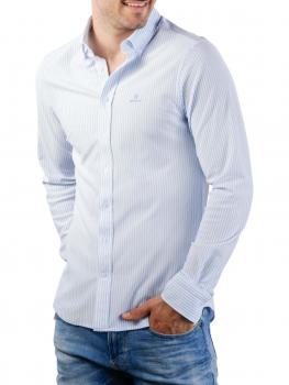Image of Gant TP Pique Stripe Slim BD Shirt capri blue