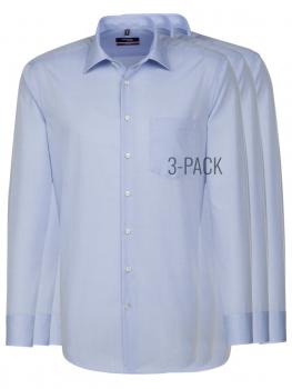Image of Seidensticker 3-Pack Hemd Regular Fit Kent light blue