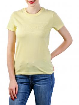 Image of Levi's Logo Perfect Tee Shirt batwing outline lemon meringue