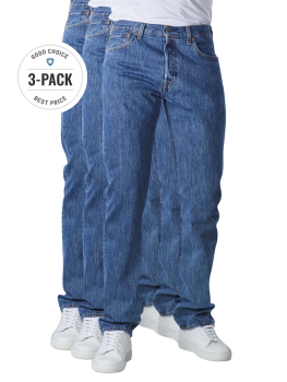 Image of Levi's 501 Jeans Straight Fit stonewash 3-Pack