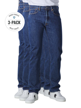Image of Levi's 501 Jeans Straight Fit dark stonewash 3-Pack