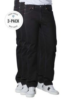 Image of Levi's 501 Jeans Straight Fit black 3-Pack