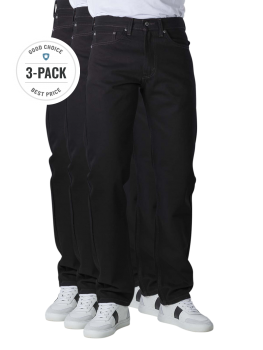 Image of Levi's 505 Jeans Straight Fit black 3-Pack