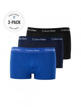 Image of Calvin Klein Low Rise Trunk 3 Pack Blue/Blue/Black