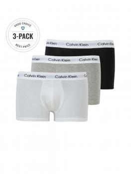 Image of Calvin Klein Low Rise Trunk 3 Pack Black/White/Grey