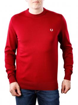 Image of Fred Perry Classic Cotton Crew Neck dark red