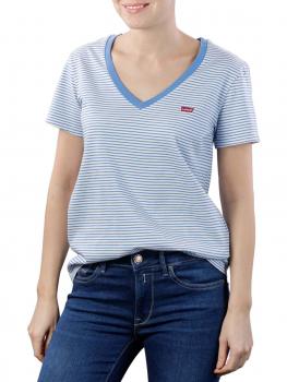 Image of Levi's Perfect VNeck T-Shirt annalise stripe marina