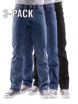 Image of Wrangler Texas Stretch Jeans black/dark/stone Trio